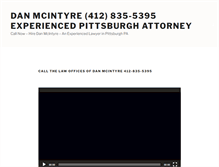 Tablet Screenshot of danmcintyrepaattorney.com